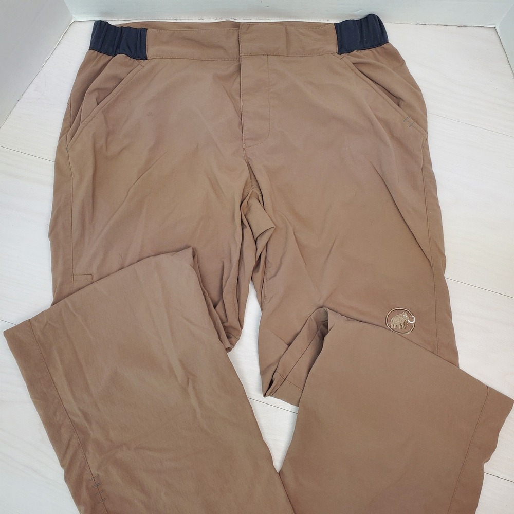 Mammut Mens Hiking Pants Brown Technical Outdoor Trousers Size 34/31 Gorpcore